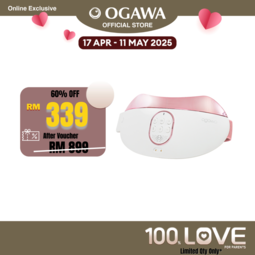[Apply Code: 6TT31] OGAWA BellaX Slimming & Heating Belt With Vibration Massager (Rose White)*